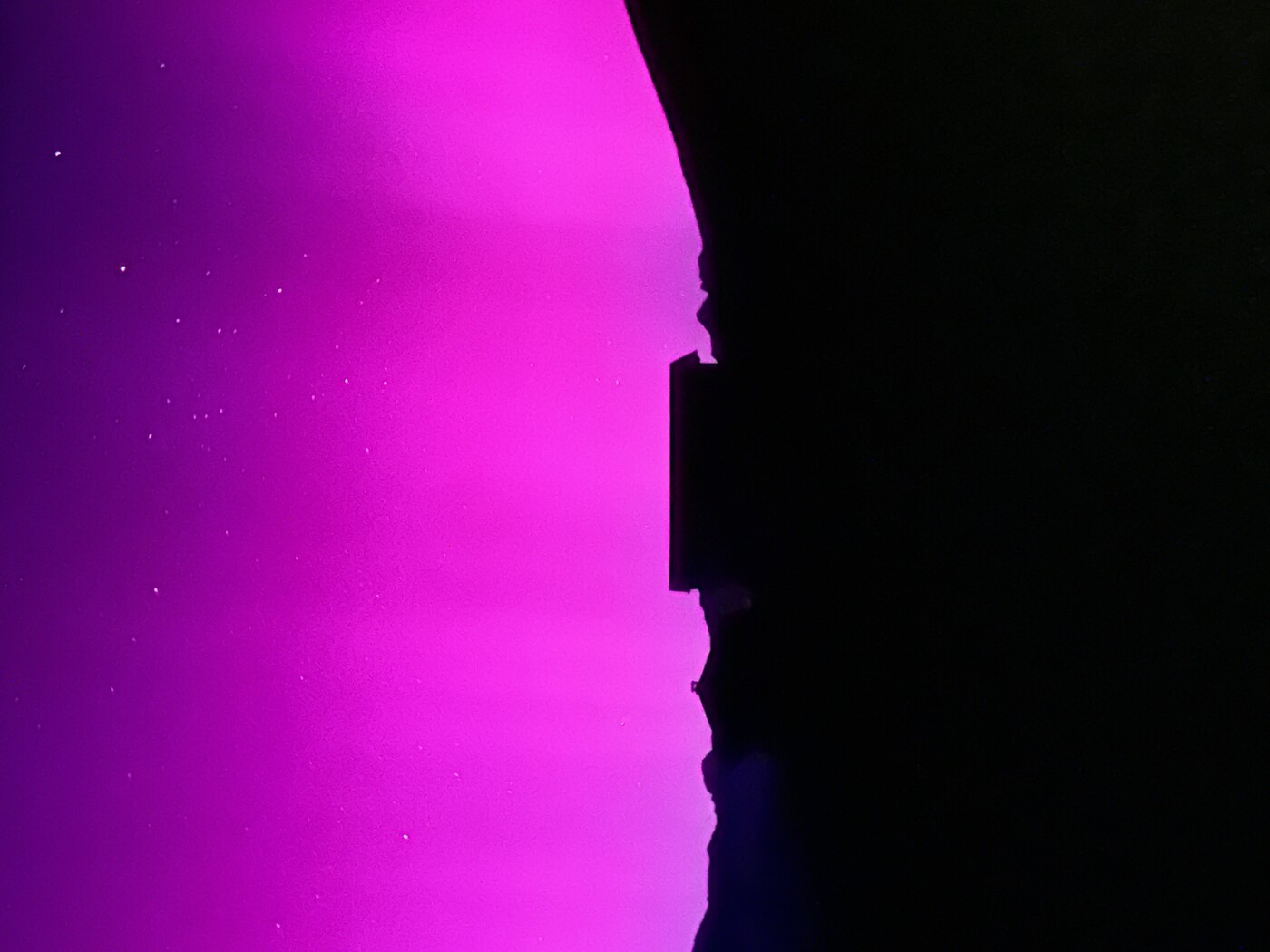 Natur: Hier ist der Himmel des Prättigaus in pink gefärbt.
