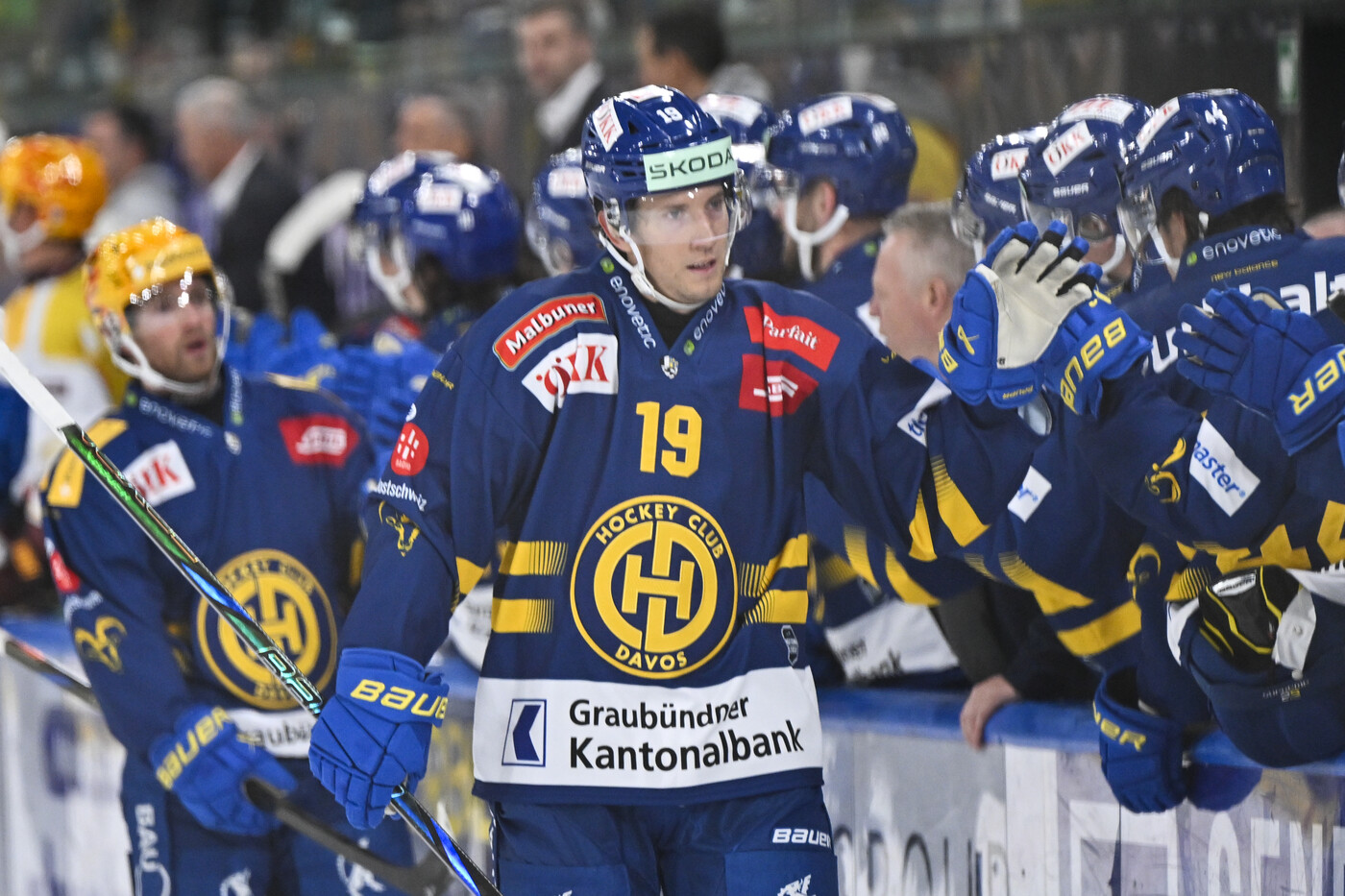 Torschütze zum 1:0: Adam Tambellini bringt den HCD kurz vor der ersten Pause erstmals in Führung.