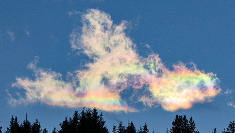 Farbenspiel am Himmel von Arosa.