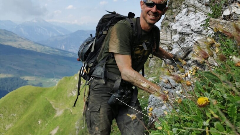 Am Berg: unterwegs beim Strahlen.