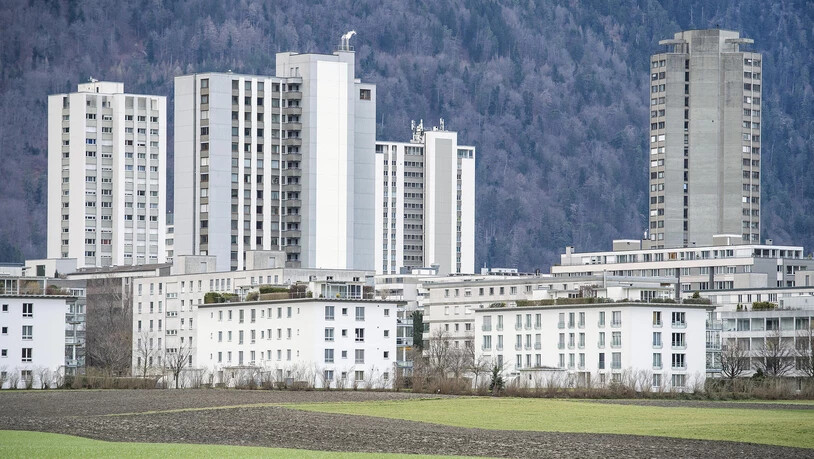 In Chur wohnen die meisten Einwohner in 1-Zimmer-Wohnungen. Hochhäuser Hochhaus Chur Lacuna Quartier Wohnen Wohnungen