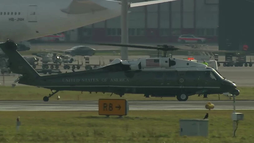 Mit der Marine One fliegt US-Präsident Trump jetzt zum WEF nach Davos.