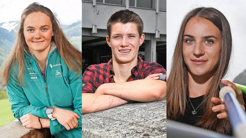 Lea Meier, Cla-Ursin Nufer und Annik Kälin stehen zur Wahl als Newcomer des Jahres.