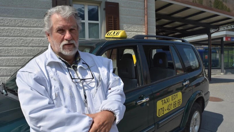 Edy Keller: Vergebliches Warten auf Taxi-Kundschaft.
