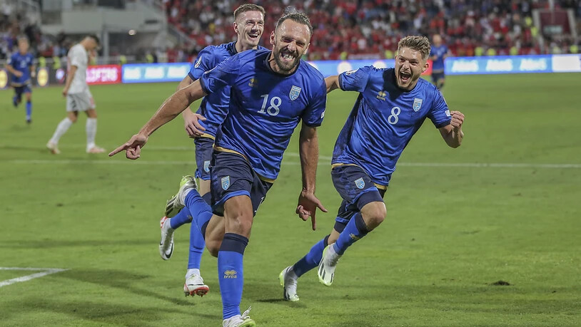 Kosovarische Ekstase nach dem späten Ausgleich