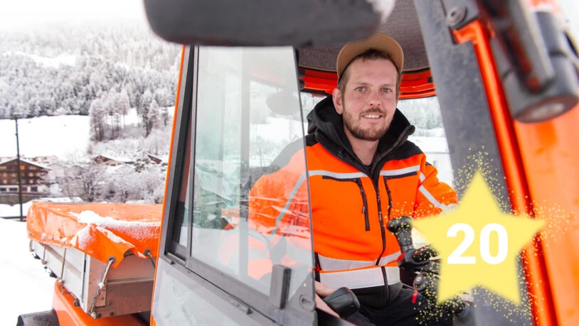 Kennt den Schnee in allen Facetten: Riccardo Manetsch befreit die Strassen von Disentis vom Spätherbst bis in den Frühling von Schnee.