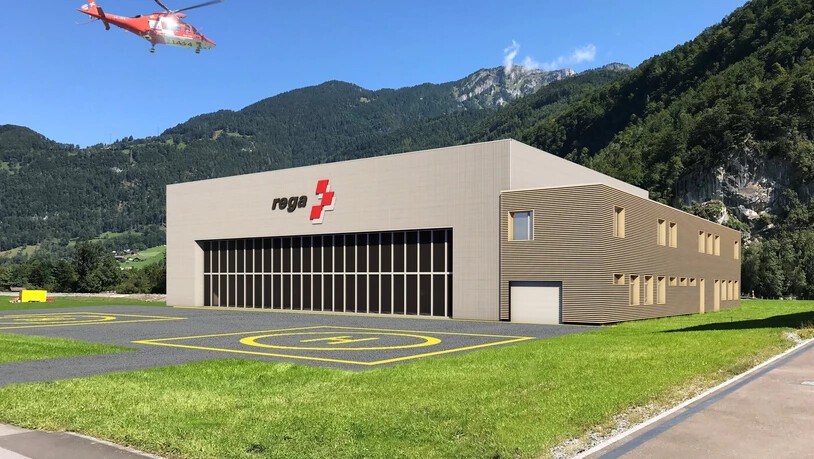 Viel Platz: Die neue Rega-Basis auf dem Flugplatz in Mollis lässt keinen Wunsch offen.