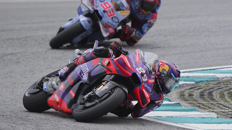 Jorge Martin (vorne) kommt seinem ersten MotoGP-WM-Titel immer näher