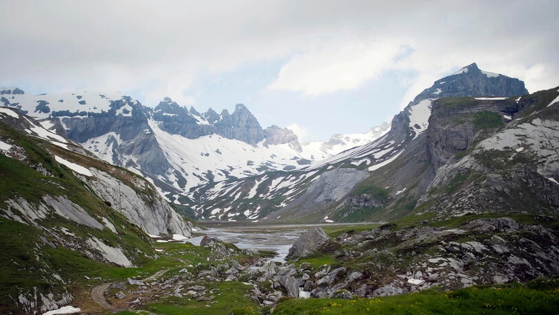 Das Gebiet Segnas Sut (Segnesboden) oberhalb von Flims, fotografiert im Jahr 2016.
