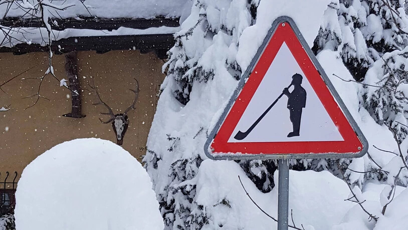 So stand die Tafel einst in Flims vor dem Haus von Astrid Lampert. Seit Mitte Januar ist sie jedoch verschwunden. So stand die Tafel einst in Flims vor dem Haus von Astrid Lampert. Seit Mitte Januar ist sie jedoch verschwunden.