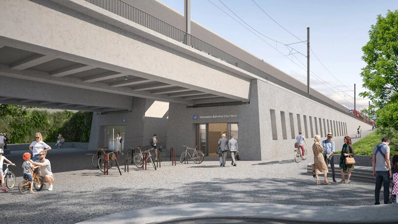 Zukunftsvisionen: Der neue Bahnhof Chur West soll im Sommer 2026 in Betrieb genommen werden.