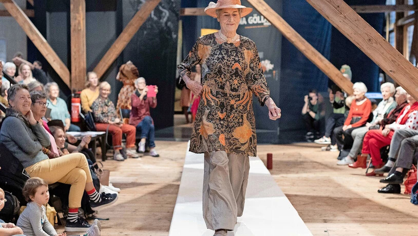 Annemarie Leuzinger war mit 84 Jahren die älteste Teilnehmerin der Modeschau.