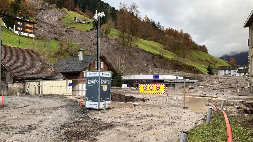 Schon zerstört: Das Sanitärgeschäft Hösli wurde vom Rutsch schon zerstört. Es darf hier nicht wieder aufgebaut werden.