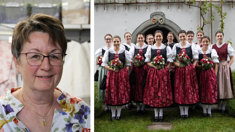Jede Tracht muss nach strengen Vorschrift hergestellt werden, sagt Damenschneiderin Lydia Bissig über die Trachten der Esaf-Ehrendamen. Jede Tracht muss nach strengen Vorschrift hergestellt werden, sagt Damenschneiderin Lydia Bissig über die Trachten der Esaf-Ehrendamen.
