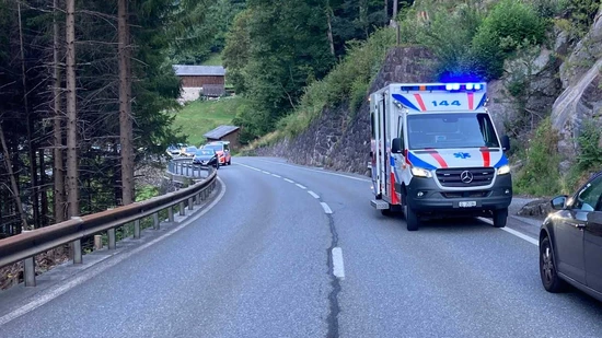 Rettungseinsatz: Der verunfallte Velofahrer wurde ins Kantonsspital Graubünden geflogen.  