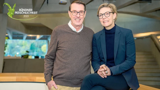 «Eine Ehre und Freude»: Claudia und Andreas Züllig sind gemeinsam nominiert als «Bündner Persönlichkeit des Jahres 2023».