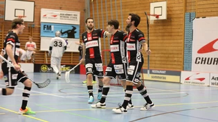 Sandro Cavelti (2.v.l) schoss vier der sechs Tore.