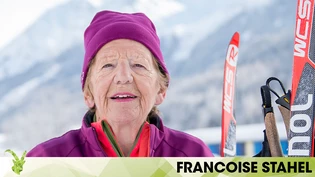Françoise Stahel hält sich auf und neben der Loipe fit.