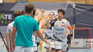 Abklatschen: Captain Dan Hartmann lässt sich von seinen Malanser Teamkollegen feiern.