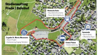 Es wird gebaut: Auf der Achse Bahnhof–Bergbahnen werden in den kommenden Jahren verschiedene Grossprojekte realisiert.