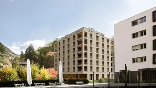 Visualisierung Haus am Mühlbach der Alterssiedlung Bodmer, erhalten am Spatenstich vom 31.01.18. Visualisierung Fanzun AG Visualisierung Alterssiedlung Bodmer