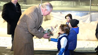 Blumen für den Prinzen. SCHWEIZ KLOSTERS BESUCH PRINZ CHARLES