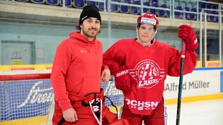 Blicken auf eine tolle Woche im Kreise der A-Nati zurück: Die Lakers-Spieler Melvin Nyffeler (links) und Dominik Egli.