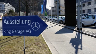 Hinter den Ausstellungen der Ring Garage in Chur wird nicht mehr die Mercedes-Benz Schweiz AG stehen.