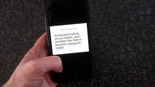 Impfaufruf: Der Kanton ruft per SMS für die Anmeldung zur Booster-Impfung auf.