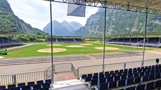 Alles bereit: In dieser Arena in Mollis werden am Sonntag die Schwinger zusammengreifen. Alles bereit: In dieser Arena in Mollis werden am Sonntag die Schwinger zusammengreifen.