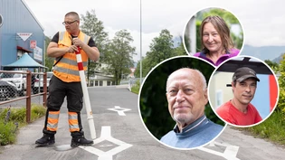 Freie Durchfahrt: Arben Dzelili entfernt die Pfosten am nördlichen Ende der Strasse im Kleinzaun und gibt somit den Weg in die Querspange frei. Die Bewohnerinnen und Bewohner ärgern sich darüber nicht wesentlich.