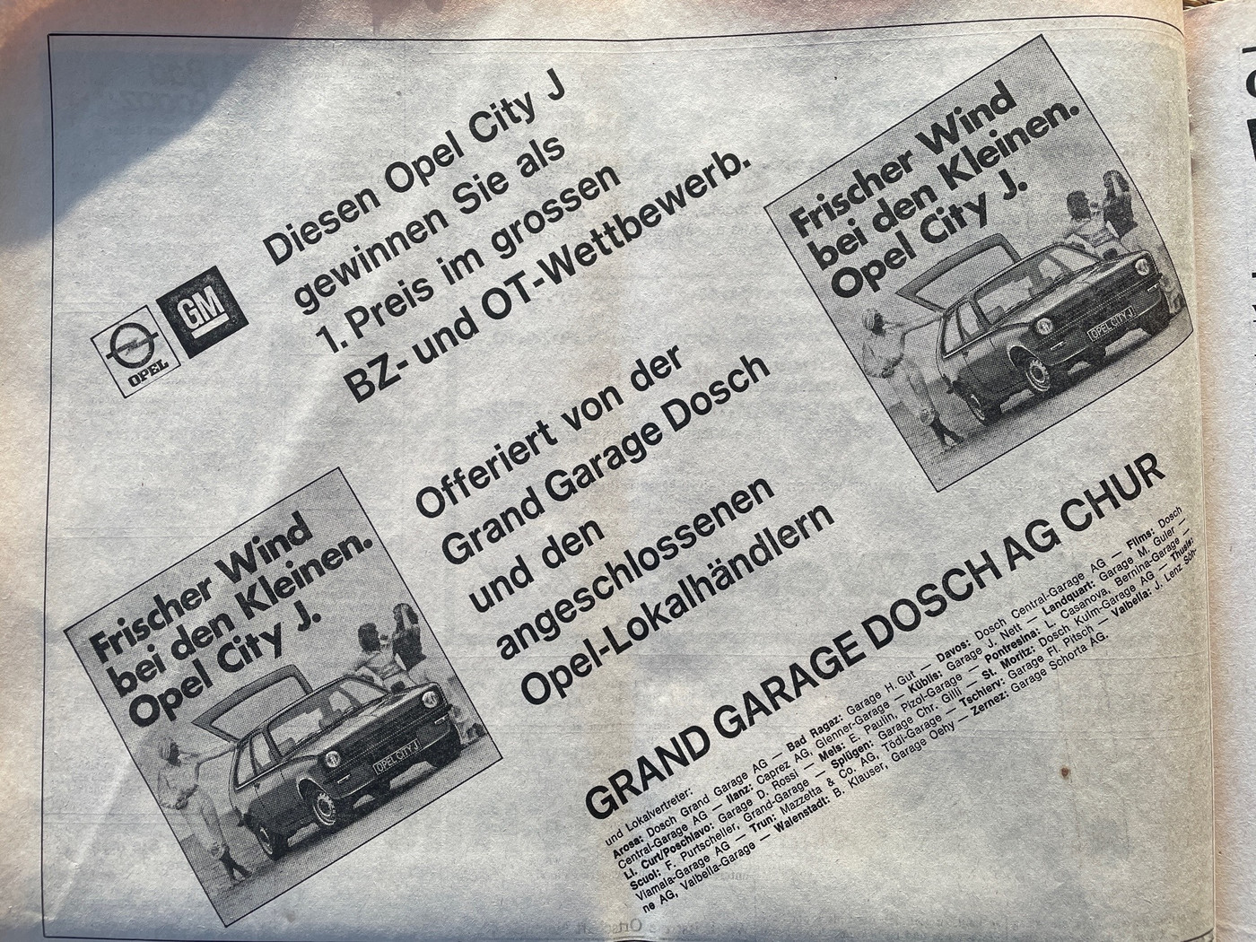 Das waren noch Preise: Zu gewinnen gab es Helikopterrundflüge und ein Auto.