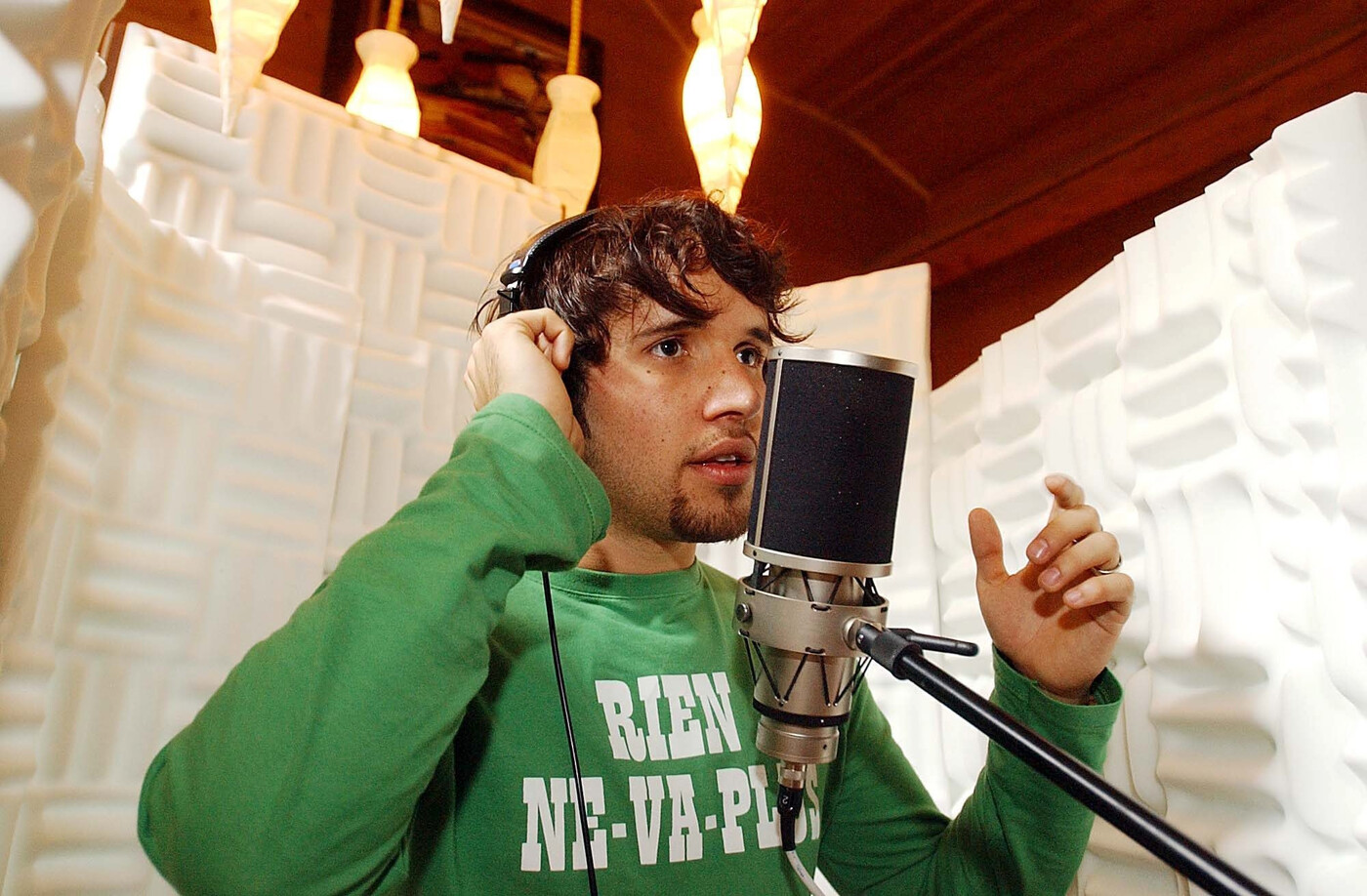 War dabei bei «Musicstar»: Mario Pacchioli singt einen Song für sein zweites Album ein.