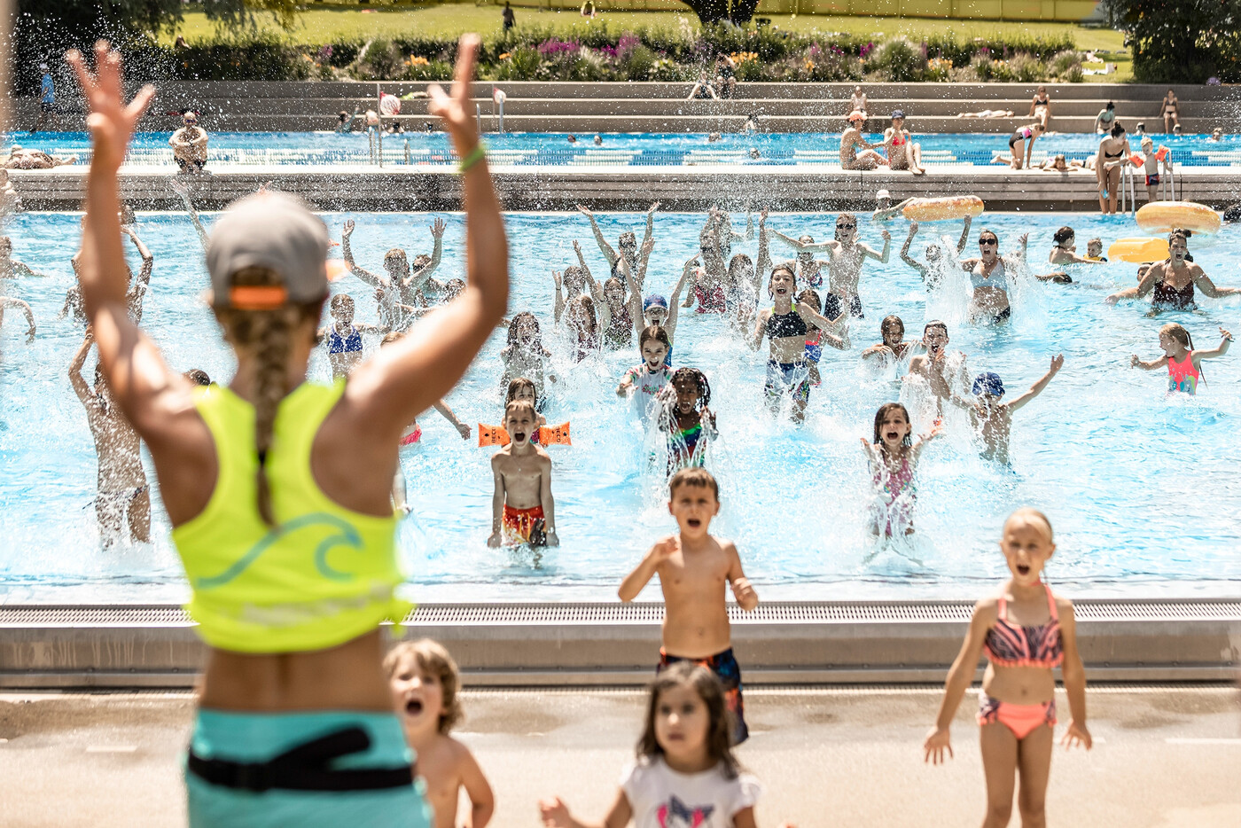 Action im Wasser: Das Freibad Obere Au veranstaltet in diesem Sommer Nachmittage für Kinder. 