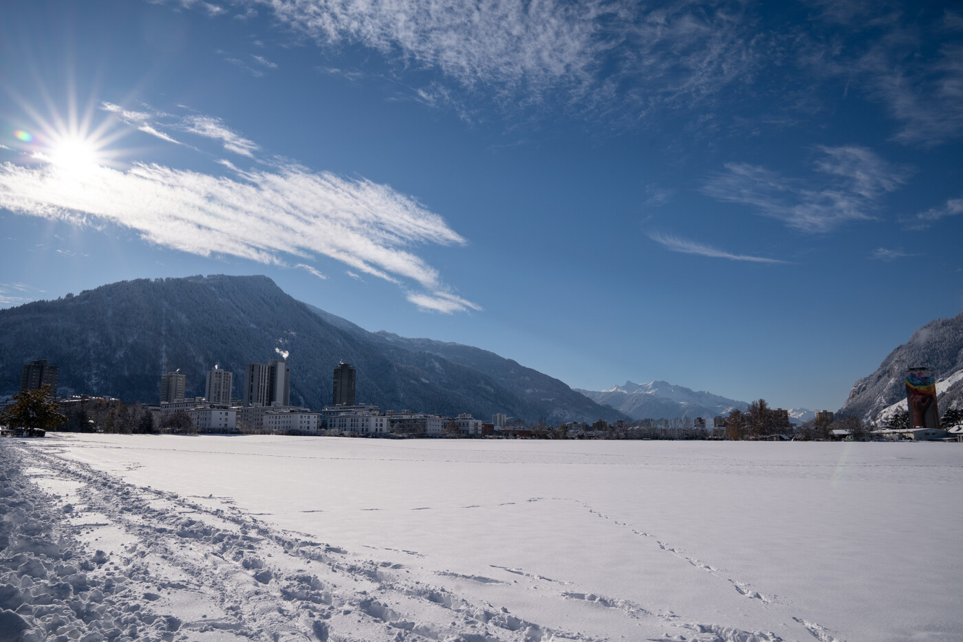 Kein Hochnebel in Sicht: Chur im Winter